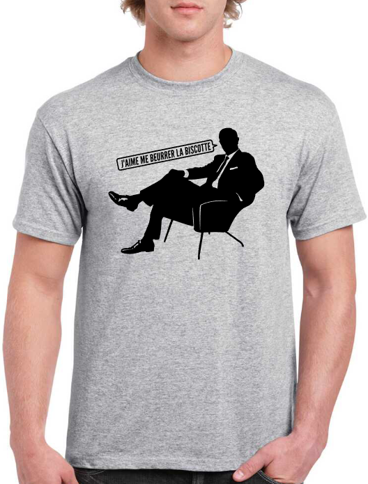 T-shirt OSS 117 J'AIME ME BEURRER LA BISCOTE