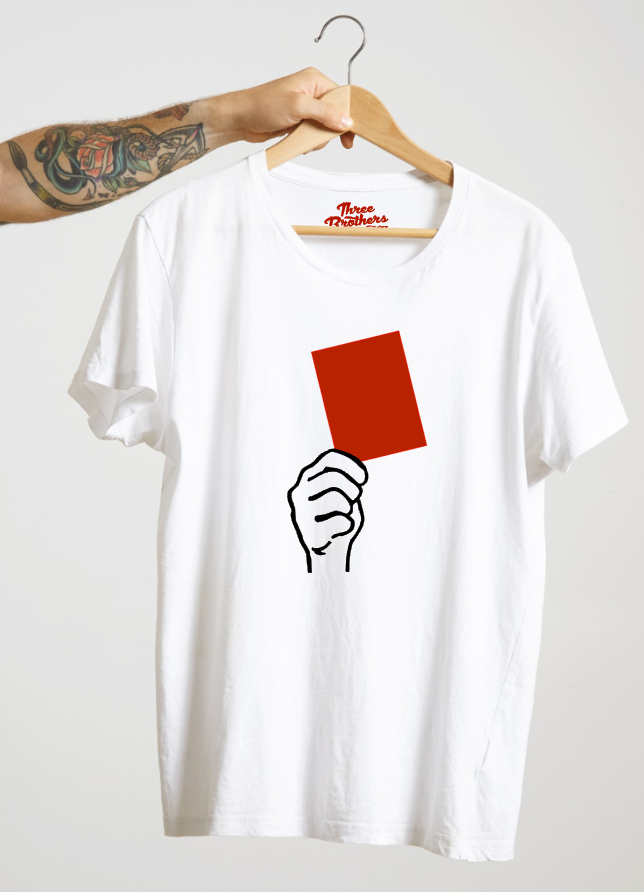 T-shirt carton rouge red card