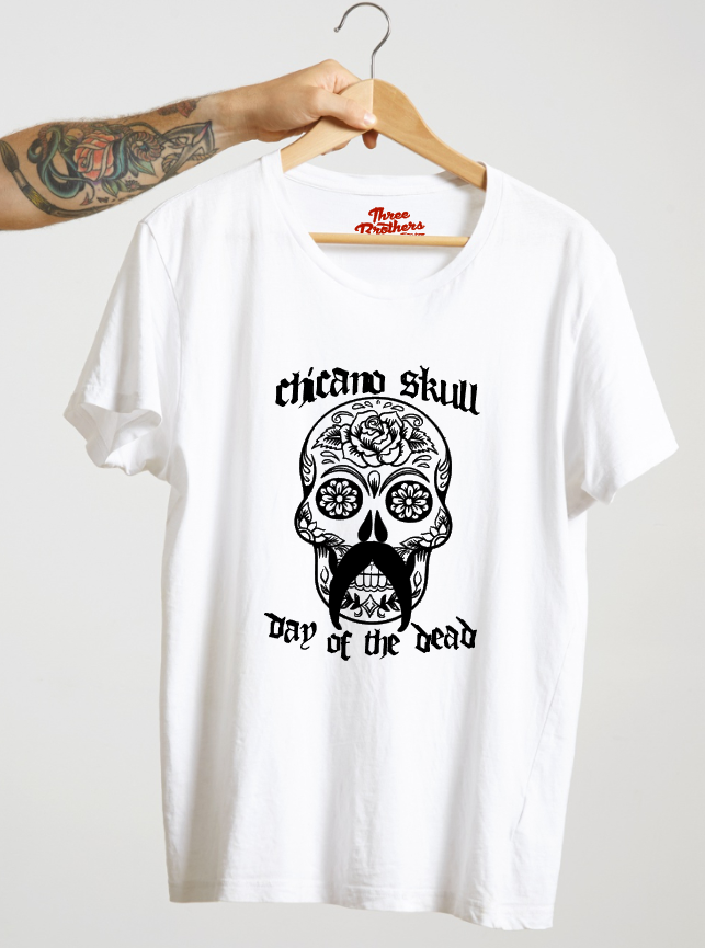 T-shirt CHICANO SKULL, DAY OF THE DEAD