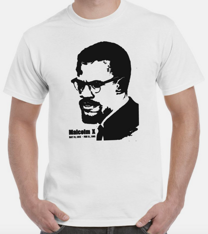 T-shirt with Malcolm X