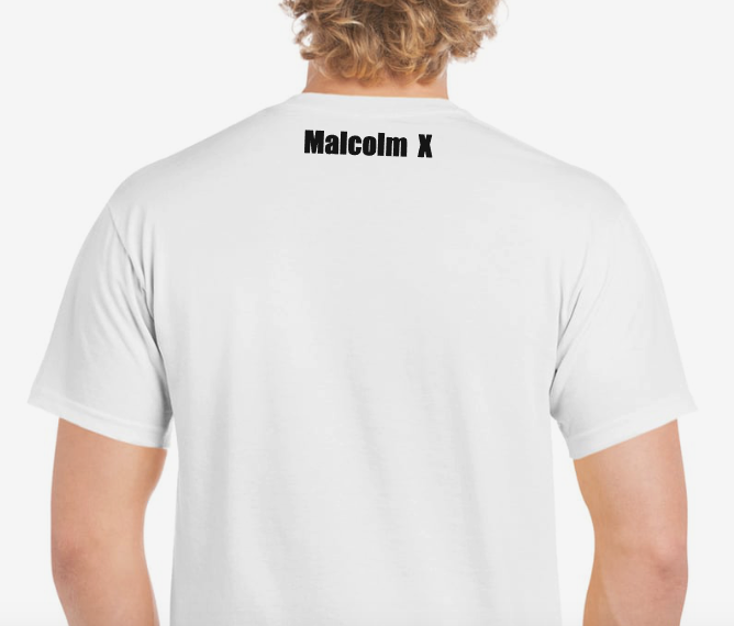 T-shirt with Malcolm X