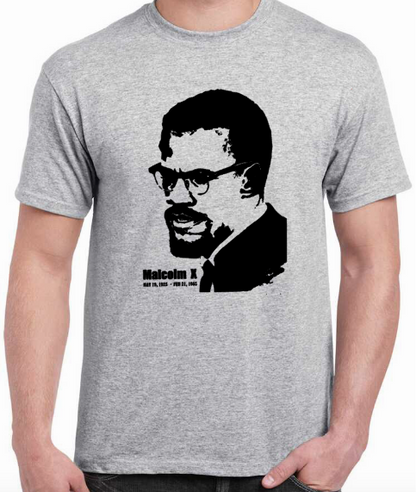 T-shirt with Malcolm X