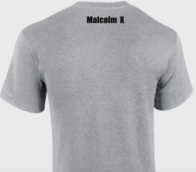 T-shirt with Malcolm X