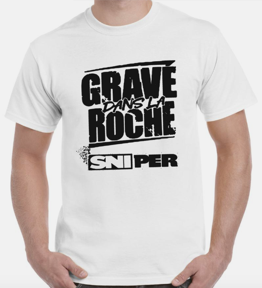 T-shirt avec SNIPER, GRAVÉ DANS LA ROCHE