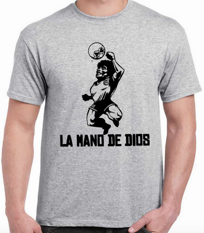 T-shirt avec MARADONA, LA MANO DE DIOS