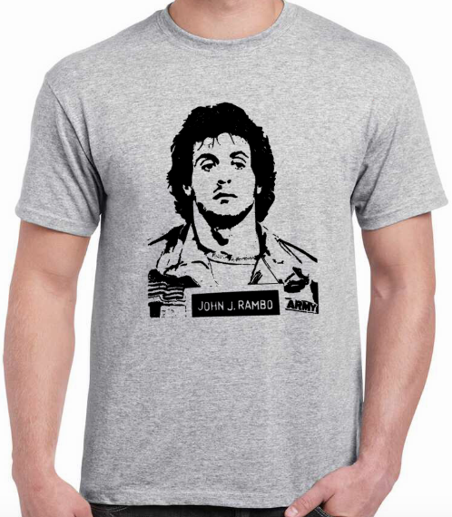 T-shirt with JOHN J. RAMBO