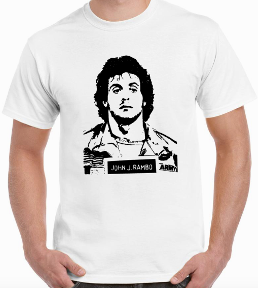 T-shirt with JOHN J. RAMBO