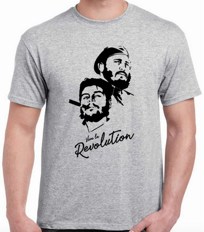 T-shirt avec FIDEL CASTRO et CHE GUEVARA, VIVA LA REVOLUTION