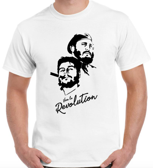 T-shirt avec FIDEL CASTRO et CHE GUEVARA, VIVA LA REVOLUTION