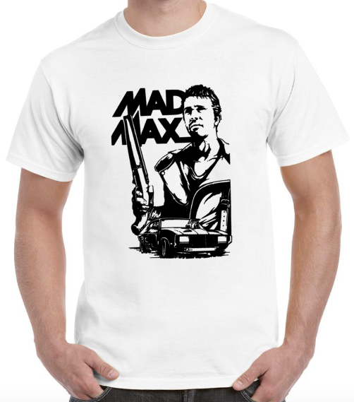 T-shirt MAD MAX, with "MAD" MAX ROCKATANSKY