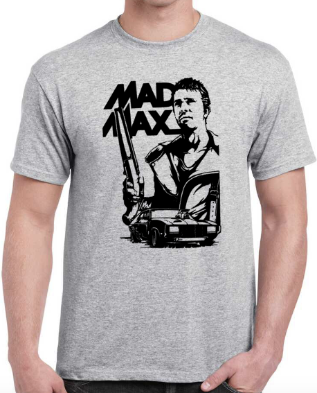 T-shirt MAD MAX, with "MAD" MAX ROCKATANSKY