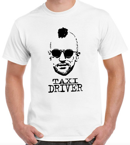 T-shirt with TRAVIS BICKLE, TAXI DRIVER