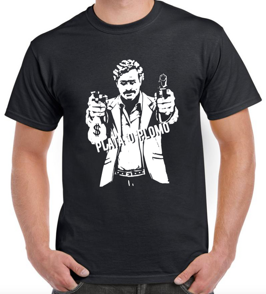 T-shirt PABLO ESCOBAR, PLATA O PLOMO