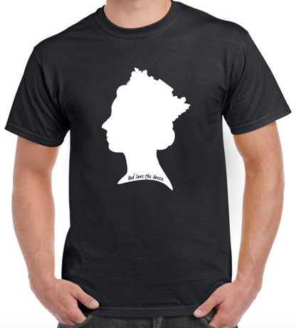 T-shirt avec LA REINE ELISABETH, GOD SAVE THE QUEEN