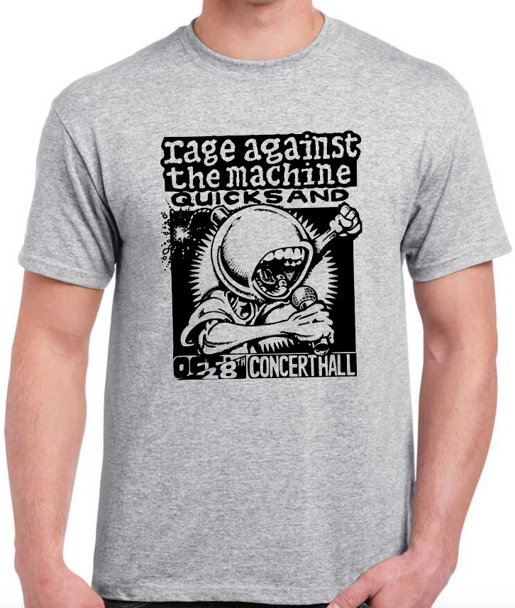 T-shirt RAGE AGAINST THE MACHINE, QUICKSAND CONCERT HALL