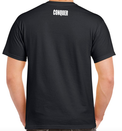 T-shirt avec ARNOLD SCHWARZENEGGER, CONQUER