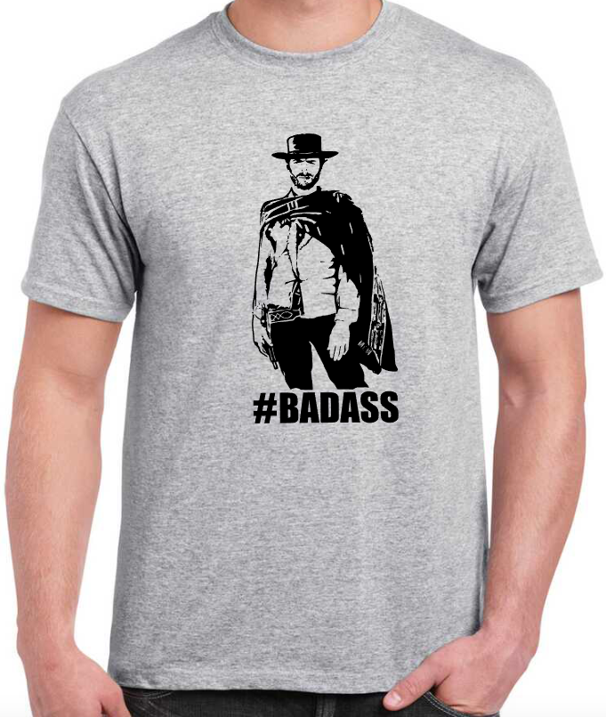 T-shirt with CLINT EASTWOOD, BADASS