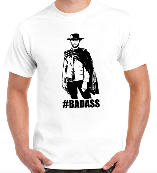 T-shirt with CLINT EASTWOOD, BADASS