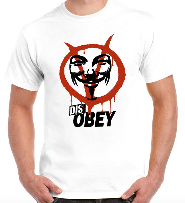 T-shirt  V FOR VENDETTA, DISOBEY