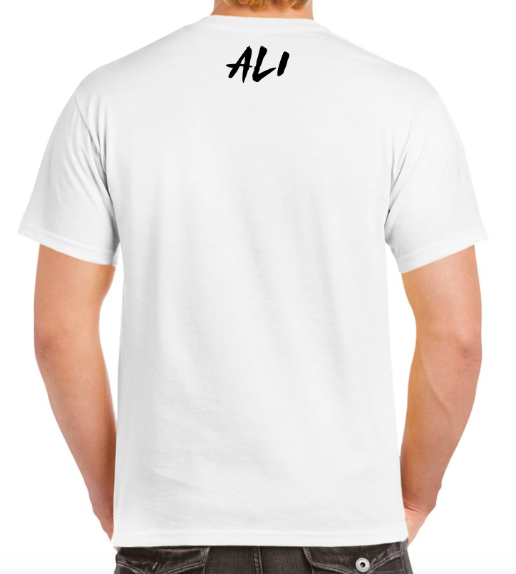 T-shirt avec MUHAMMAD ALI, WHAT'S MY NAME ?