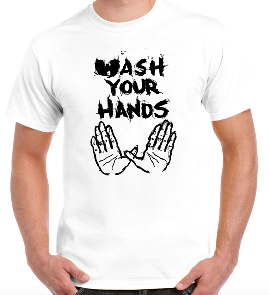 T-shirt with WU-TANG CLAN, WASH YOUR HANDS