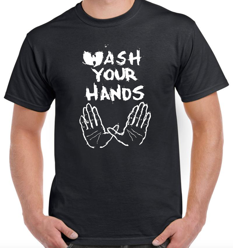 T-shirt with WU-TANG CLAN, WASH YOUR HANDS