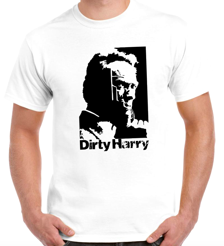 T-shirt with DIRTY HARRY, CLINT EASTWOOD