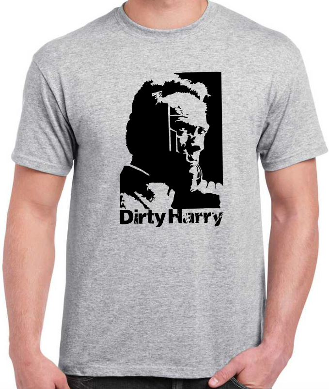 T-shirt with DIRTY HARRY, CLINT EASTWOOD