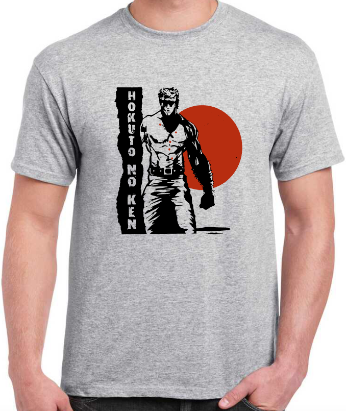 T shirt with Fist of the North Star HOKUTO NO KEN