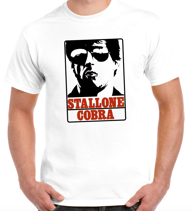 T-shirt with COBRA, SYLVESTER STALLONE