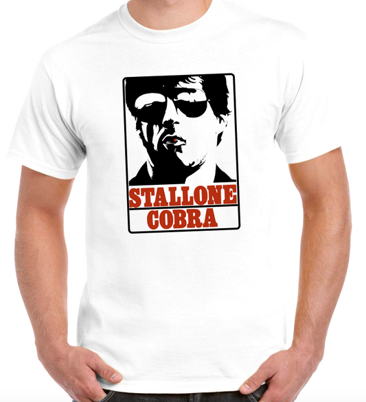 T-shirt with COBRA, SYLVESTER STALLONE